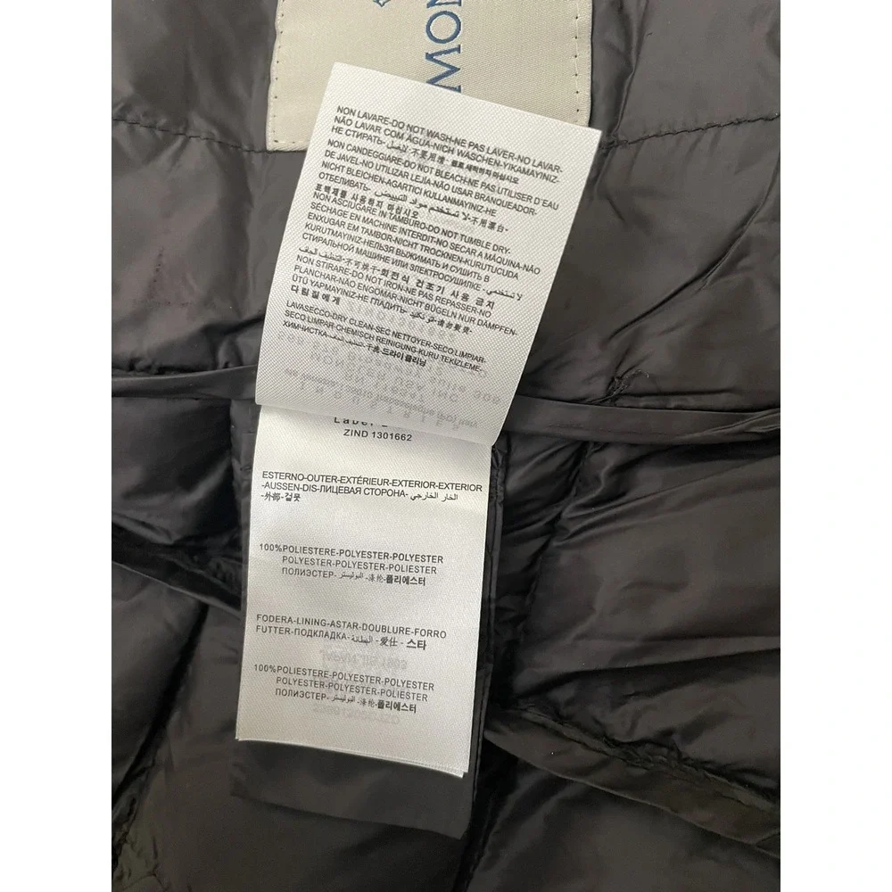 Moncler Kids‎ Hooded Down Puffer Jacket Size 2 Black Full Zip
